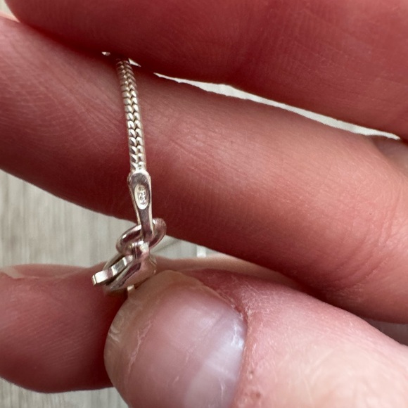 Antique 18k GP Natural Shell Pearl Silver Embellished Pendant Necklace - Picture 3 of 4